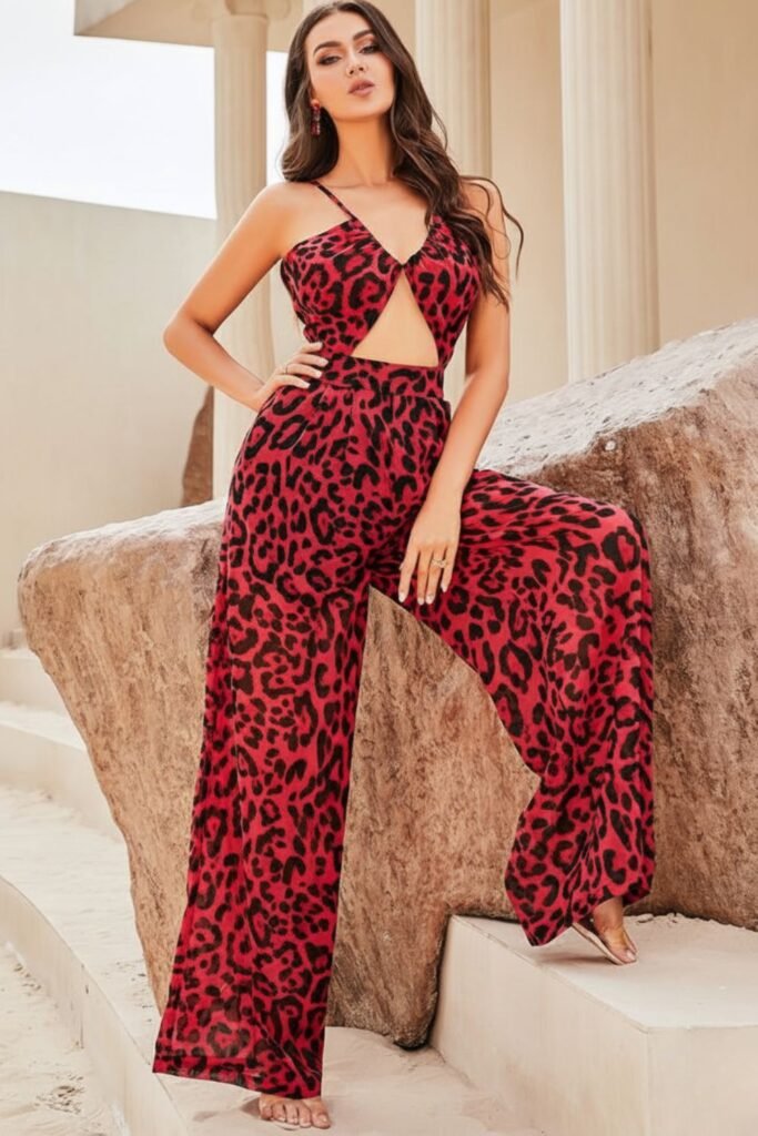 Leopard Jumpsuit With Cutouts
