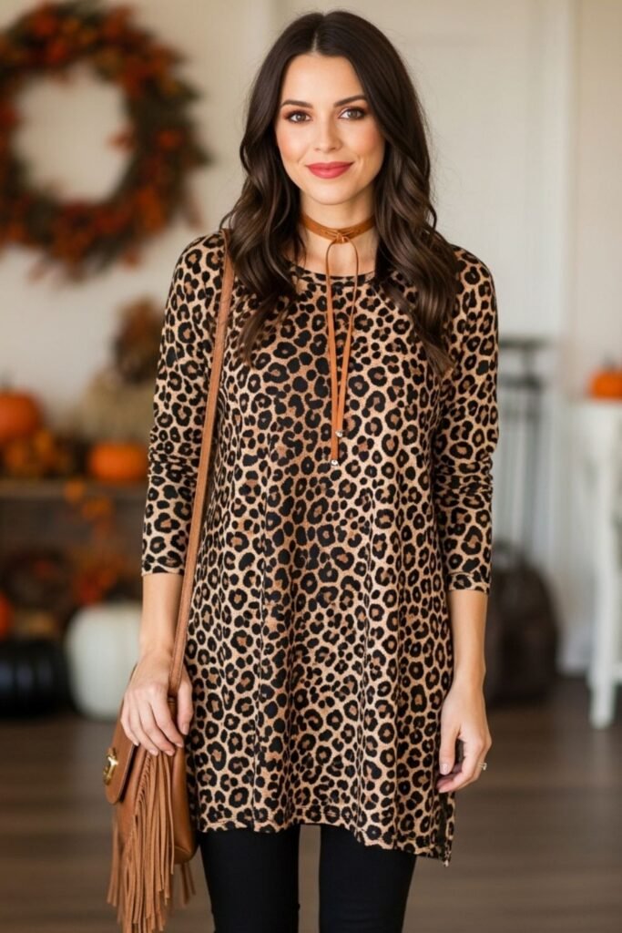 Leopard Tunic With Leggings