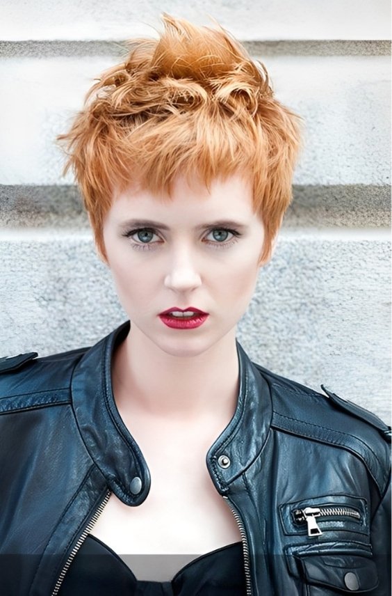 Light Strawberry Blonde Pixie Cut