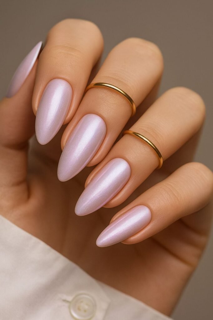 Lilac Chrome Nails