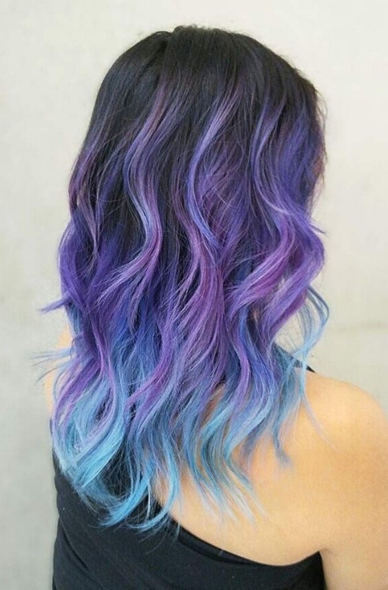 Lilac and Baby Blue Blend