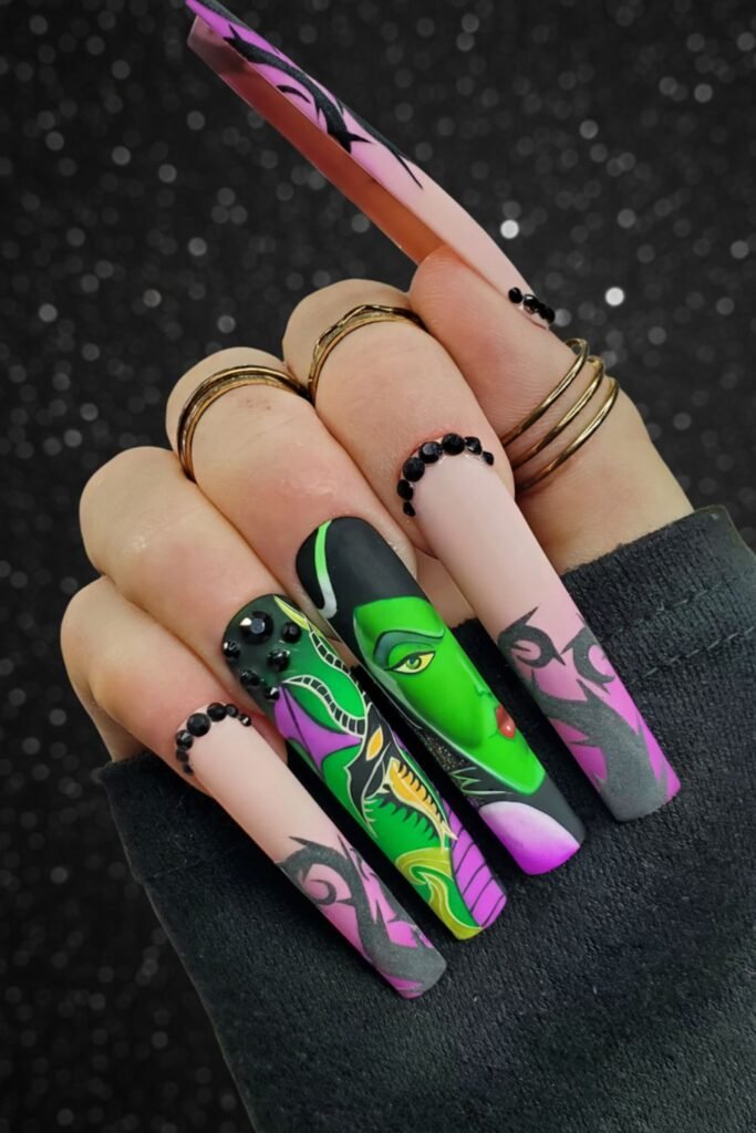 Maleficent Magic Nails