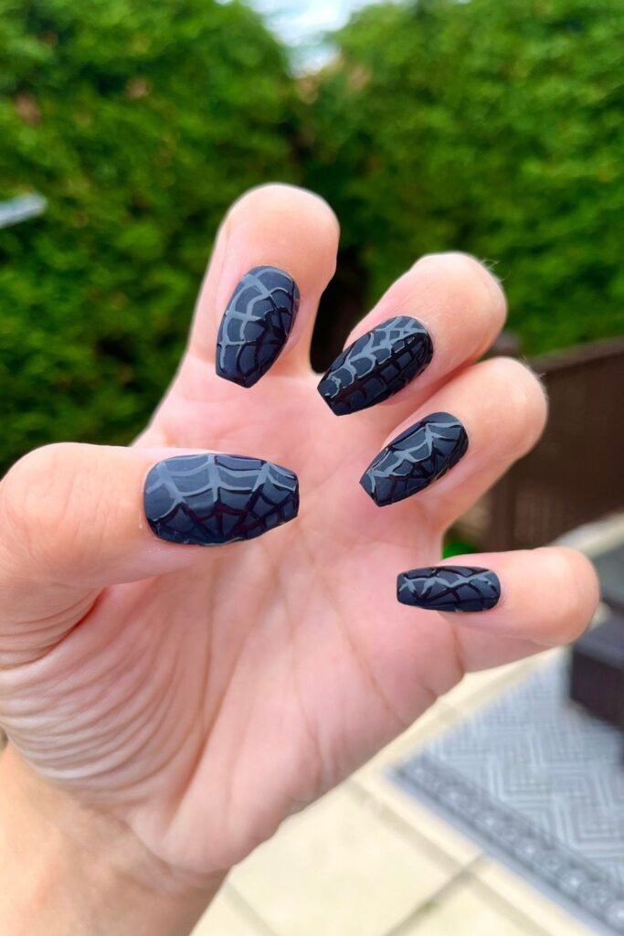 Matte Spiderweb Coffin