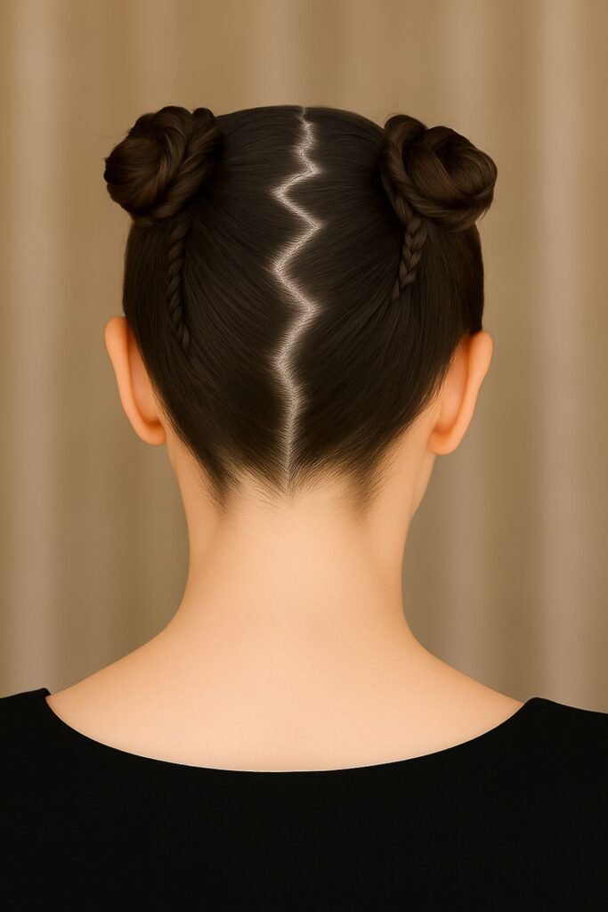 Mini Zig Zag Buns (Bantu-Inspired) 