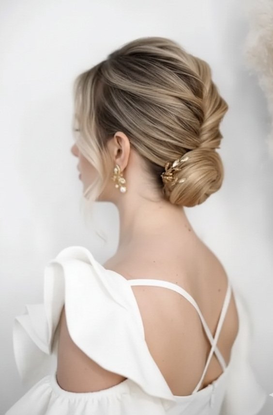 Modern Textured Low Bun