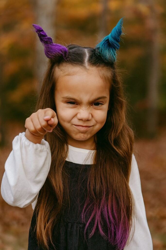 Monster Horn Knots with Hair Chalk