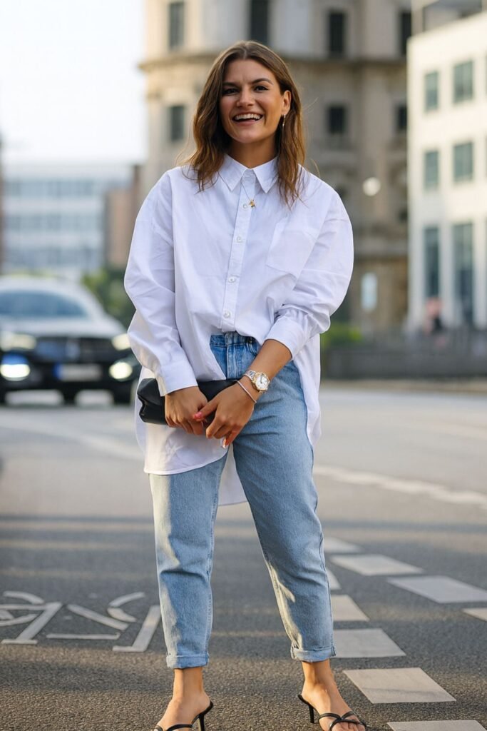 Oversized Button-Down With Jeans