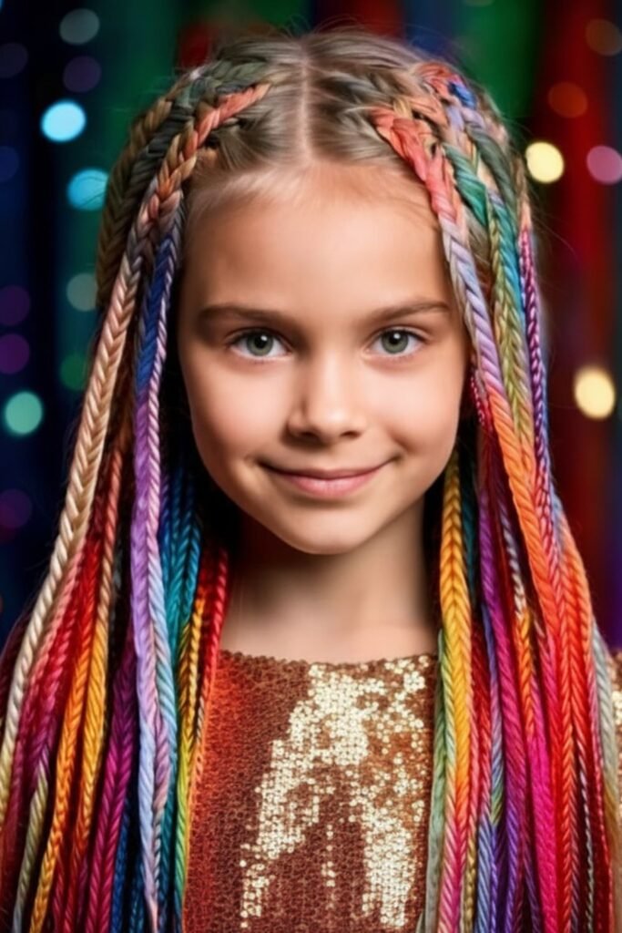 Rainbow Braid with Halloween Beads