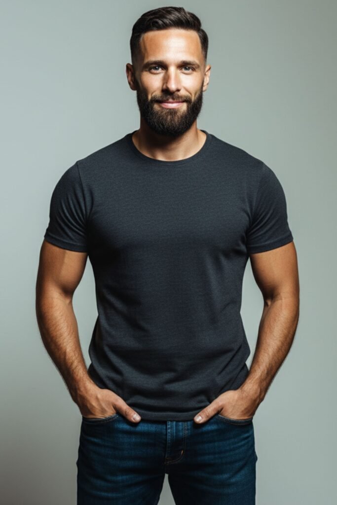 Short Comb Over With Low Drop Fade