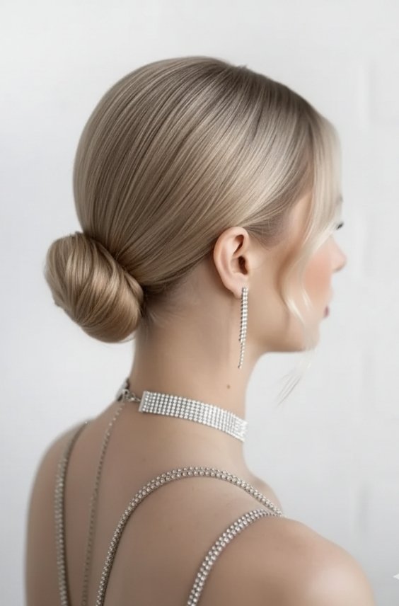 Silky, Smooth Bun Updo