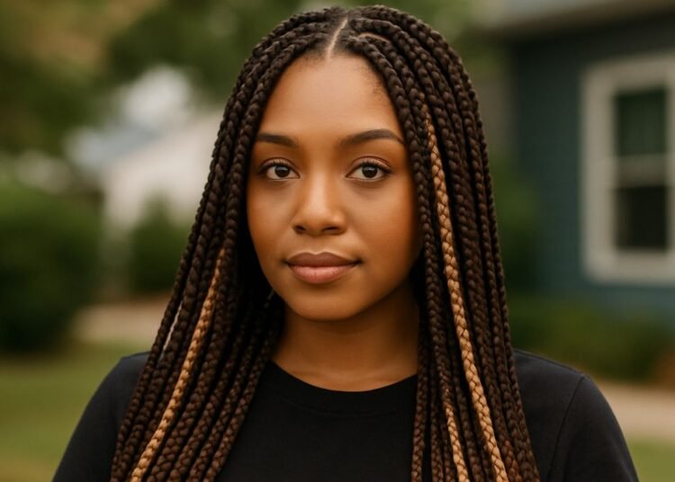 Single Colour Peekaboo Braids