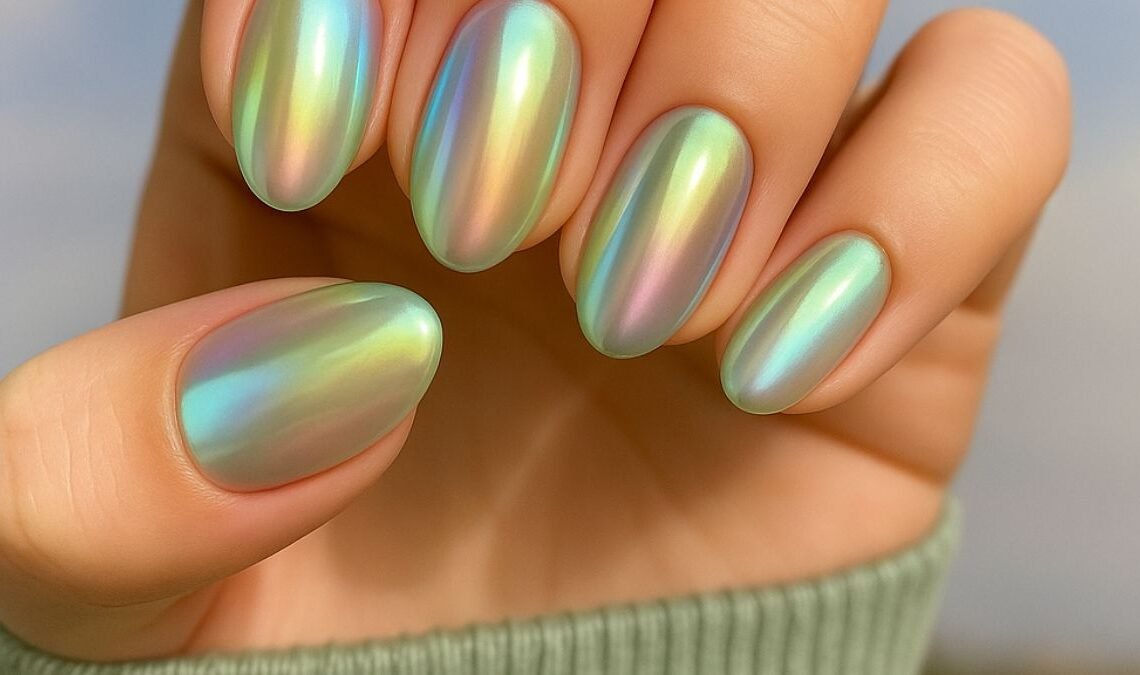 Spring Chrome Nails