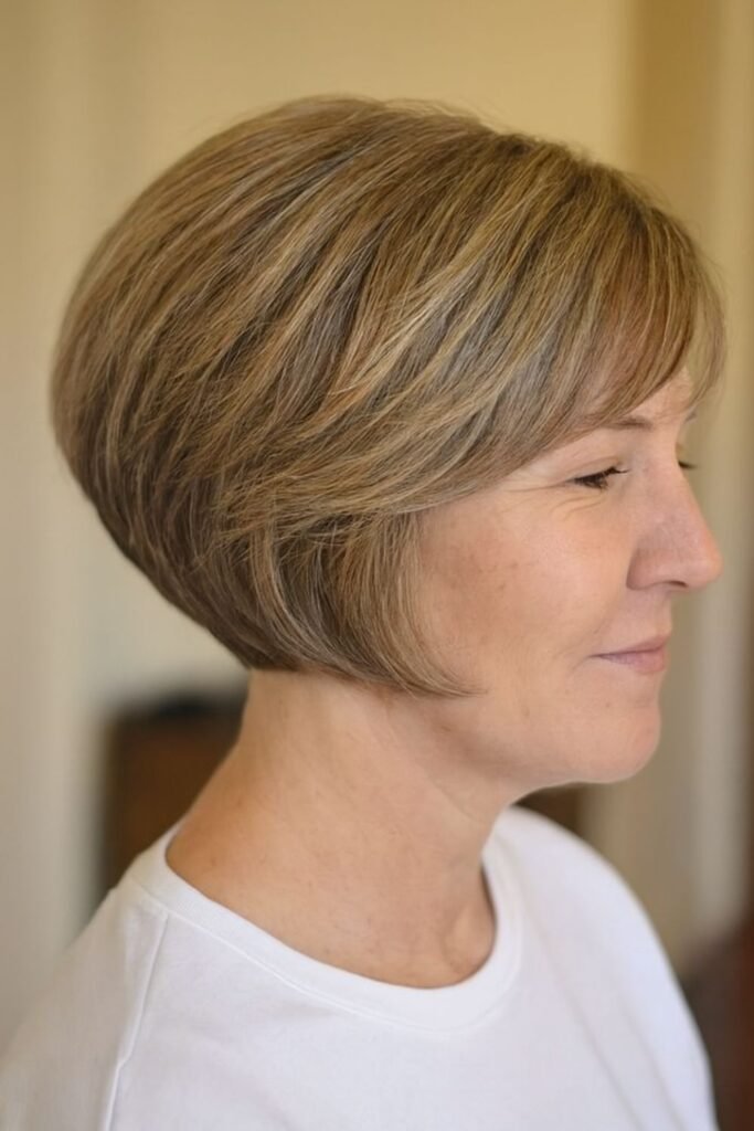 Stacked Bob Haircut with Soft Layers