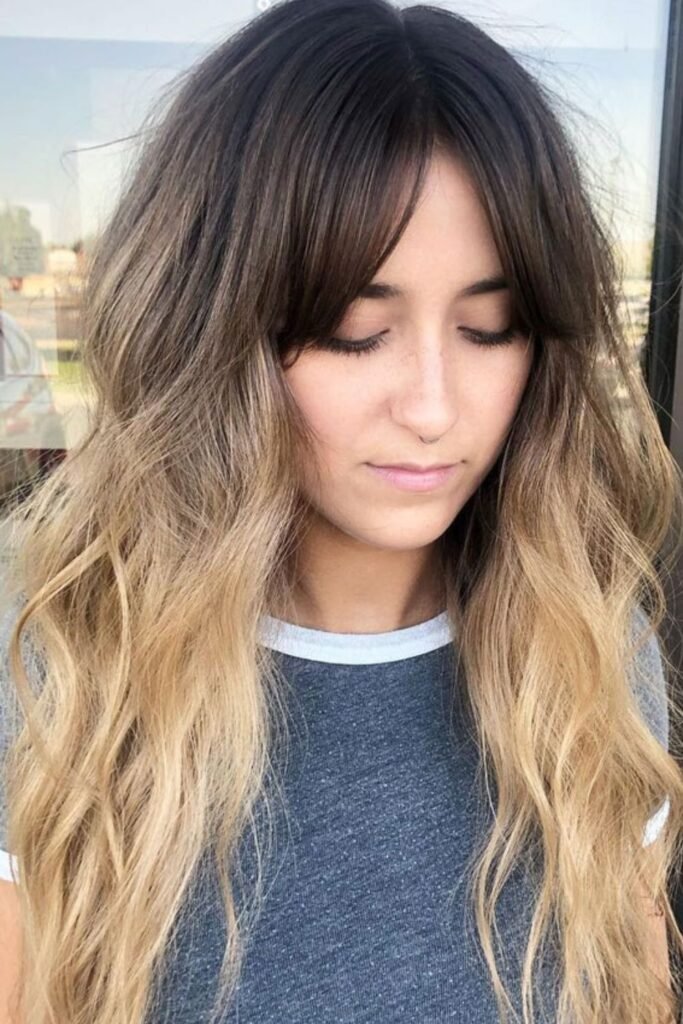 Two-Tone Layered Cut with Curtain Bangs