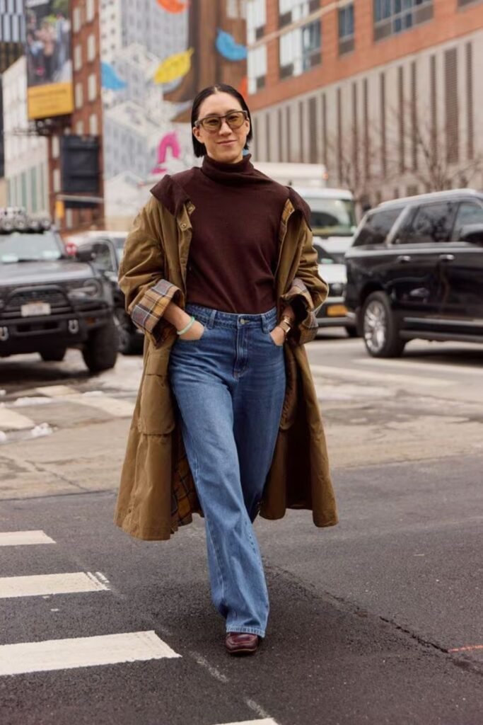 Wide-Leg Jeans + Boat Shoes