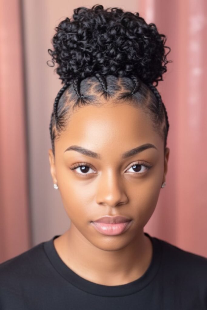 Zig Zag Crown Bun