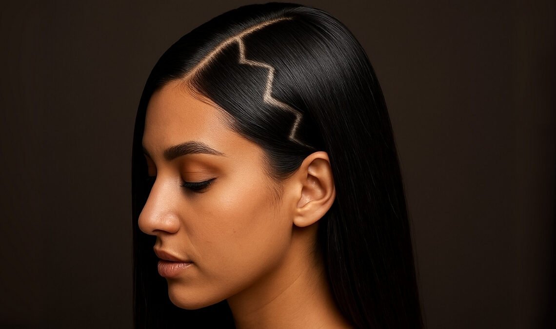 Zig Zag Parting Hairstyles