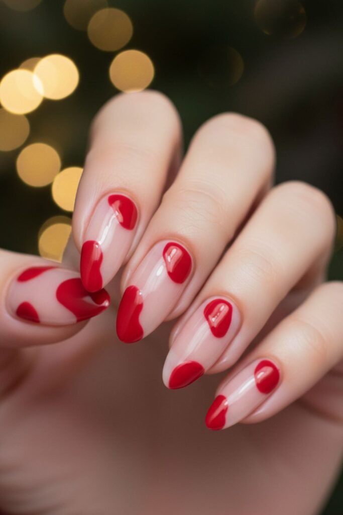Abstract Red Nails
