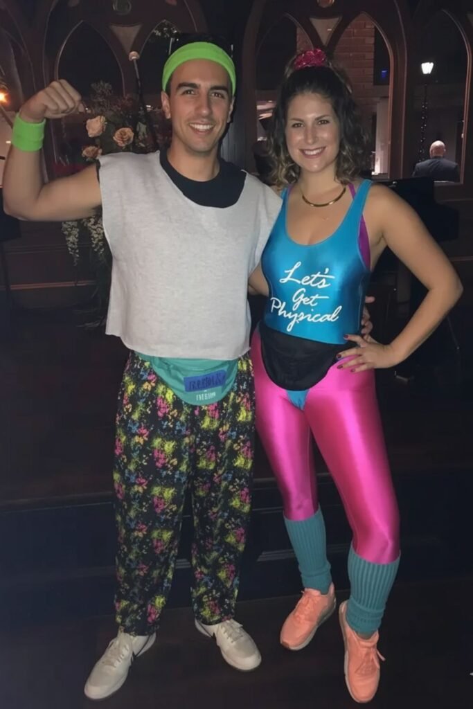 An '80s Workout Couple