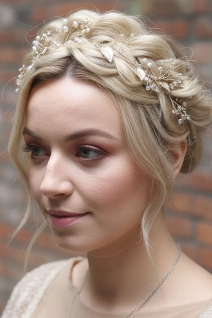 Bohemian Braid Crown with Loose Strands