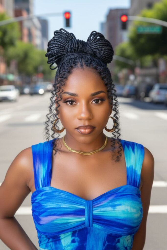 Bow Knotless Braids