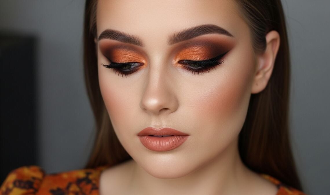 Brown and Orange Eyeshadow Looks