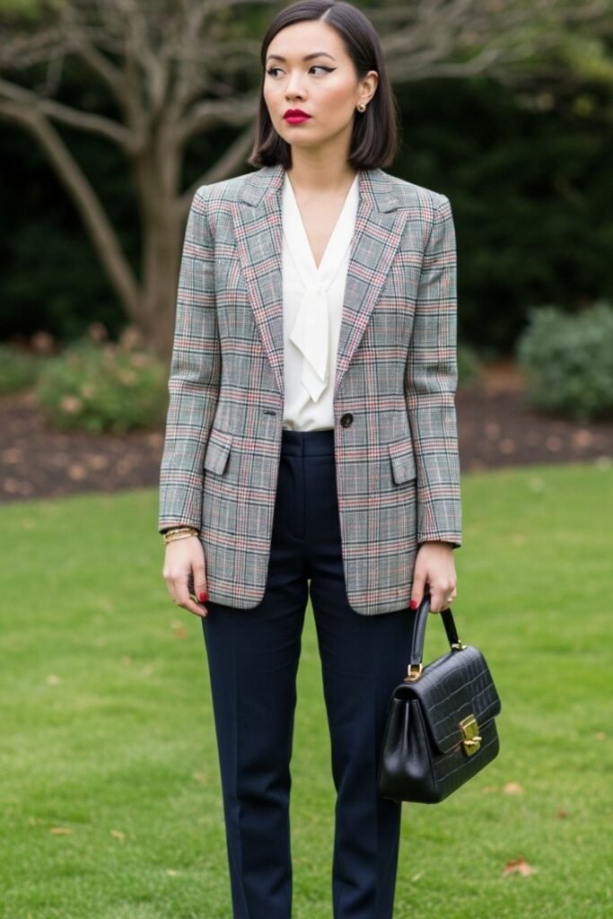 Classic Plaid Blazer