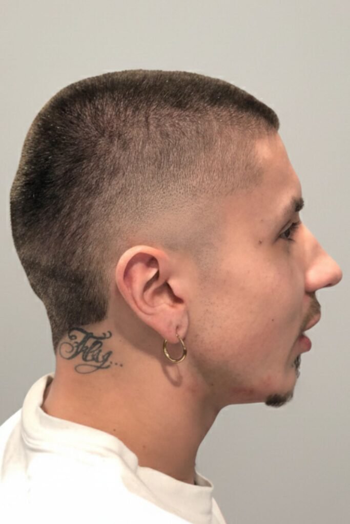 Cool Faux Hawk With Buzz Cut