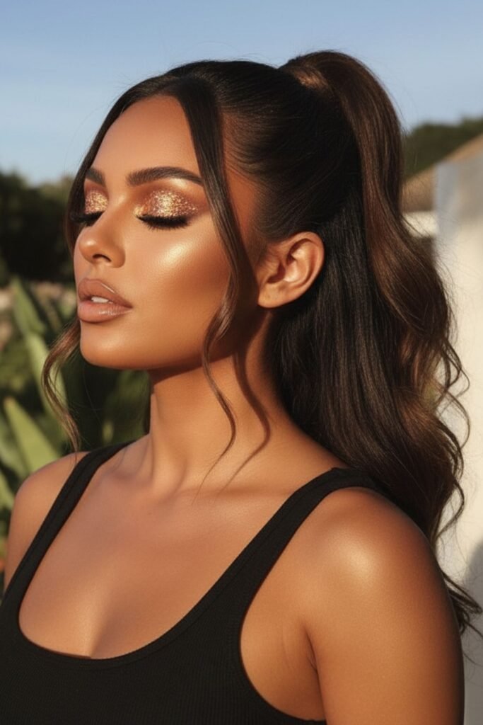 Copper and Gold Shimmer Glam