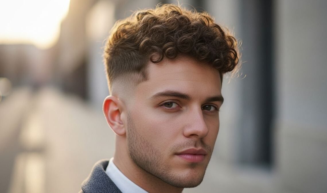 Curly Hair Fade Haircuts For Men