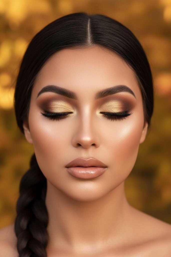 Dramatic Gold Smoky Glam