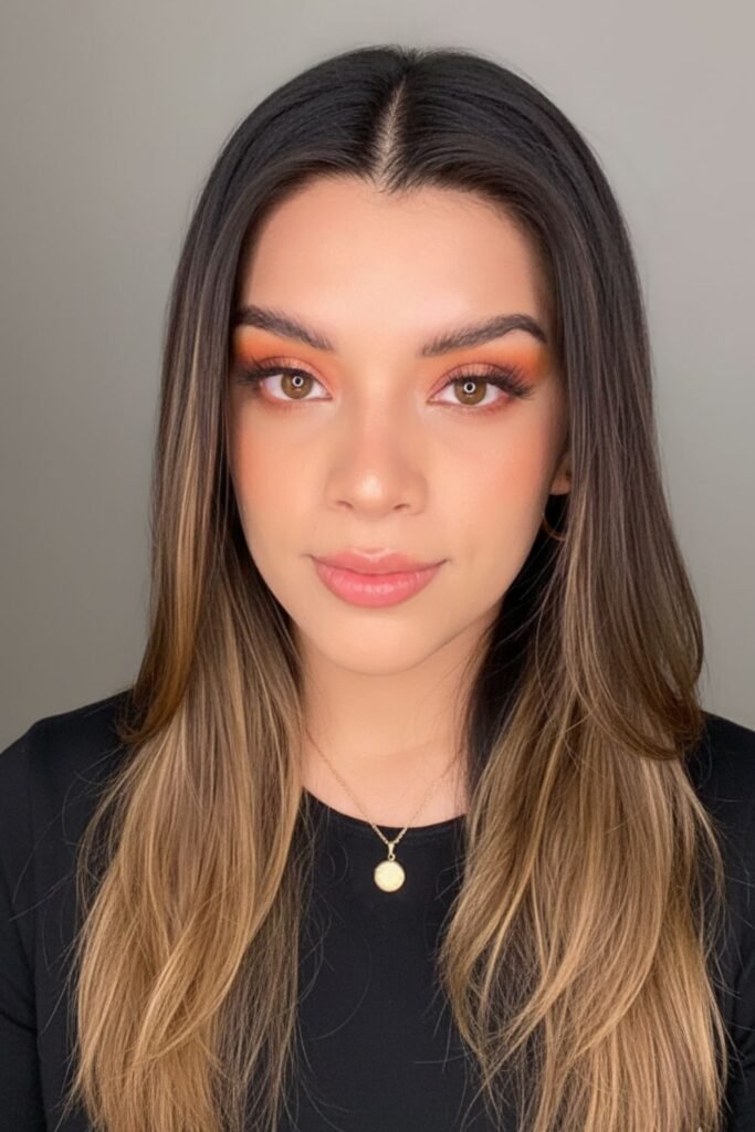 Earthy Brown and Orange Everyday Glam
