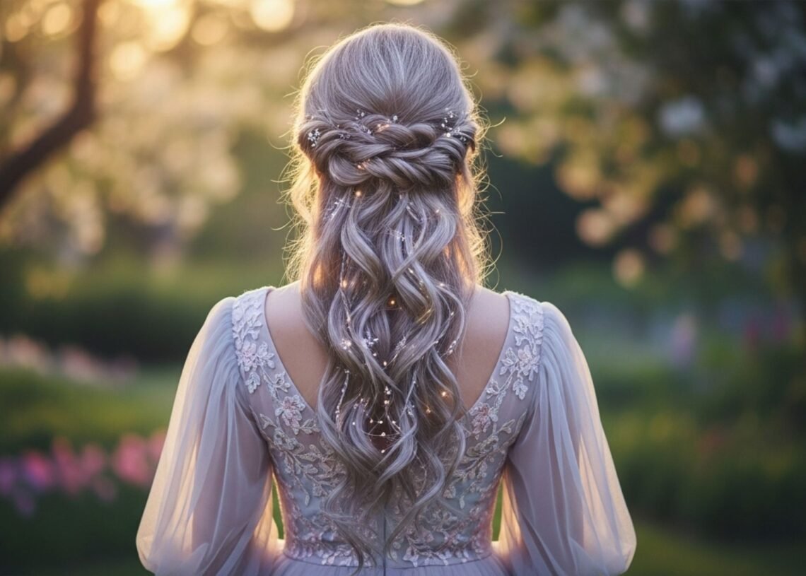 Ethereal Half Up Half Down Hair