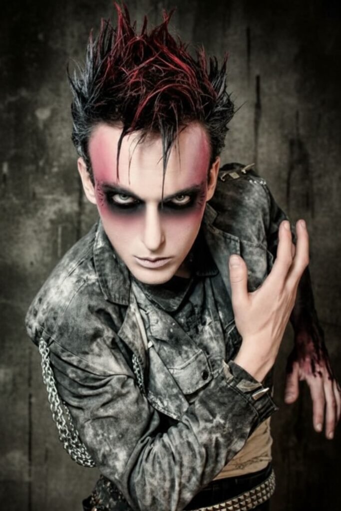 Evil Clown Brightly Colored Hair