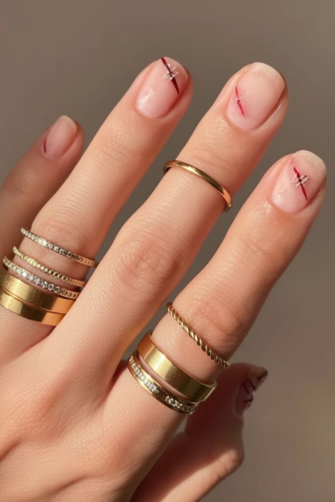 Faux Stitch Nails