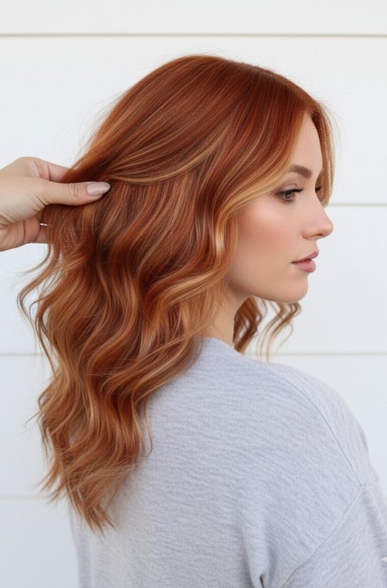Fiery Copper Balayage
