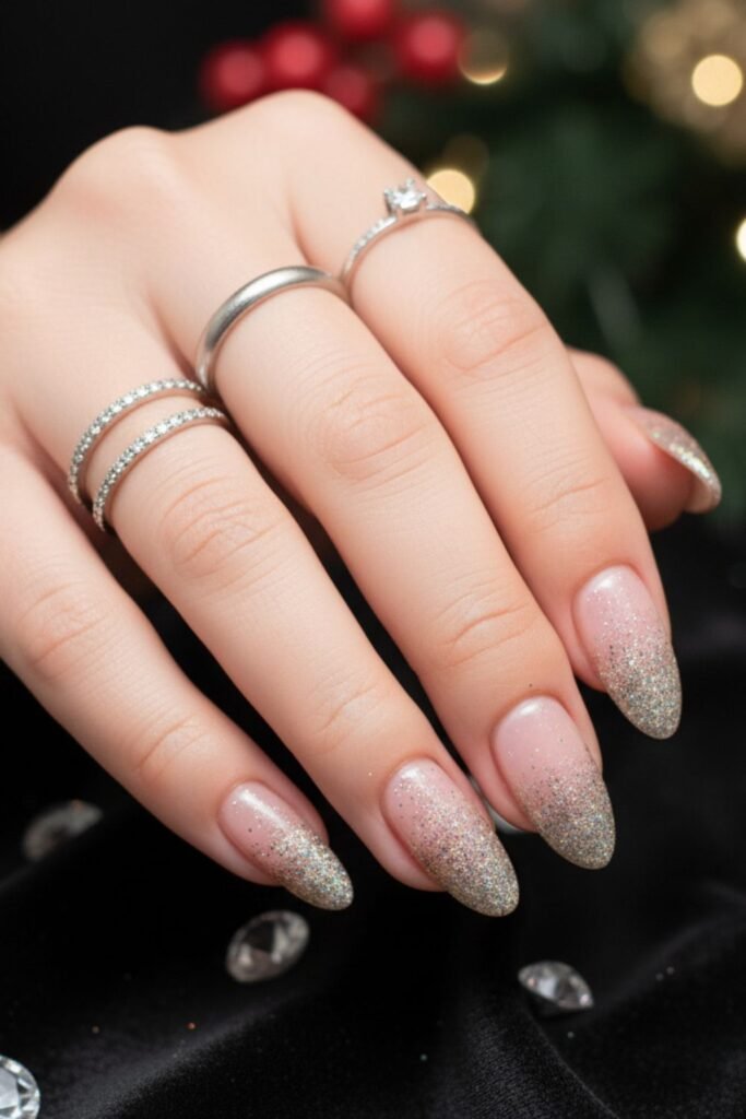 Glitter-Dipped Nails