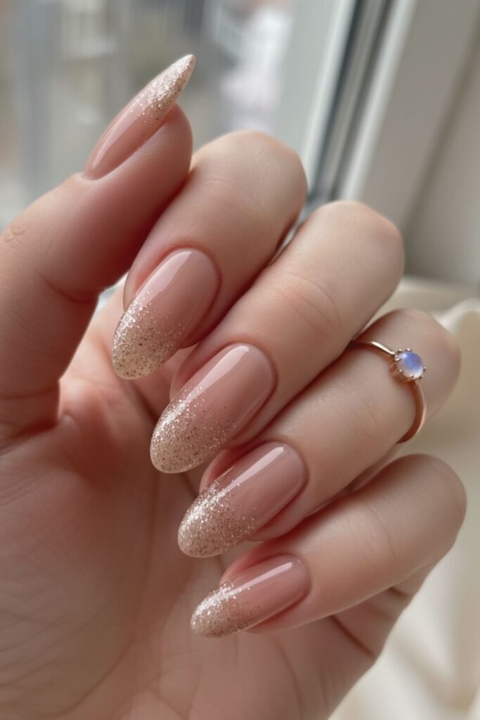 Glittered Nude Romance