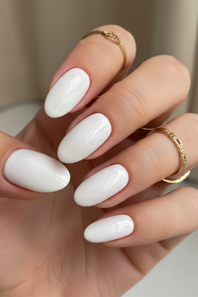Glossy Milk Bath Nails
