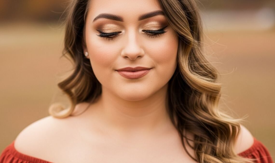Gold Shimmer Fall Makeup