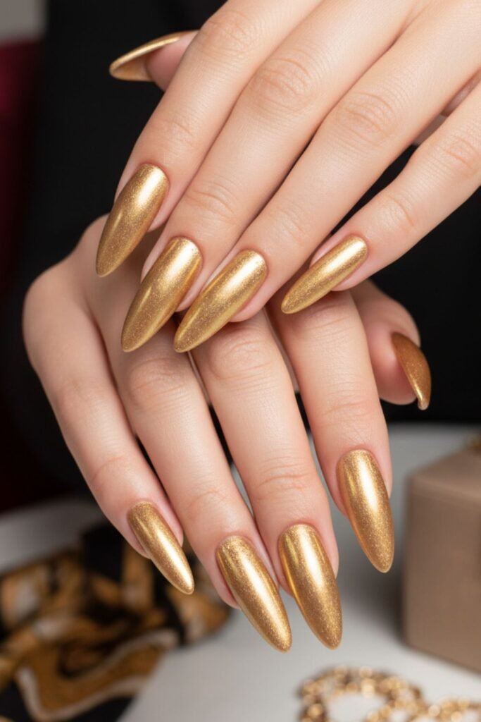 Golden Acrylic Glam
