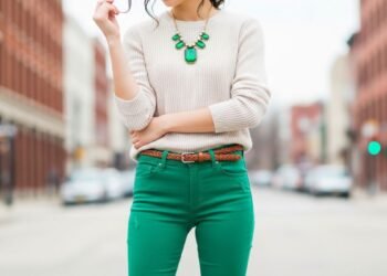 Green Jeans Outfit for Women
