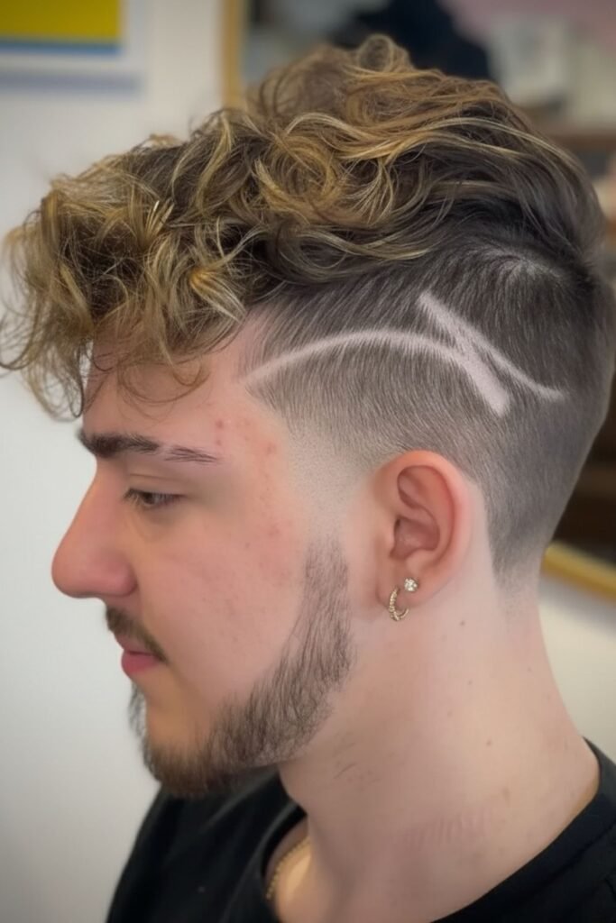 Loose Curl Taper Fade
