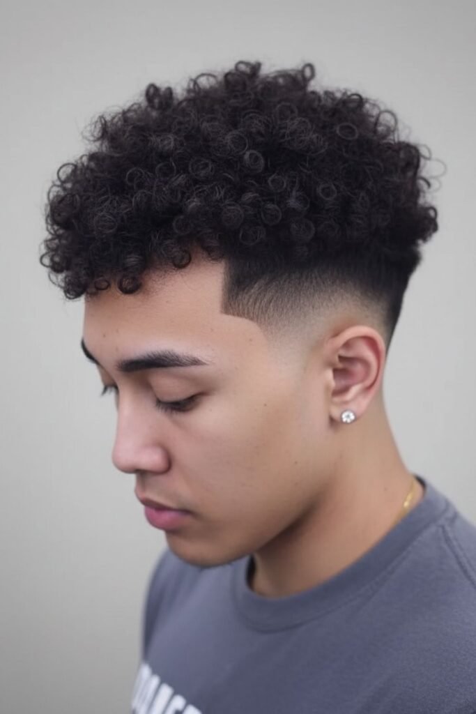Low Fade With Tight Curls