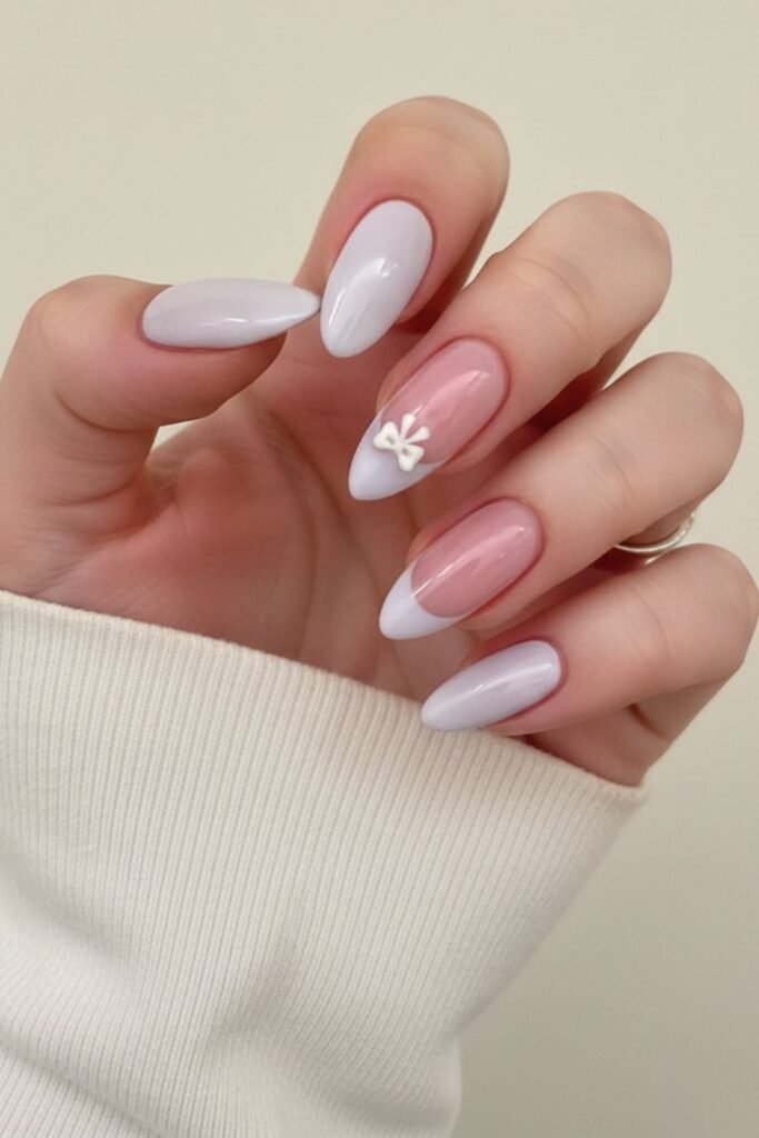 Matte Pastel Pink With Ribbon Stripe