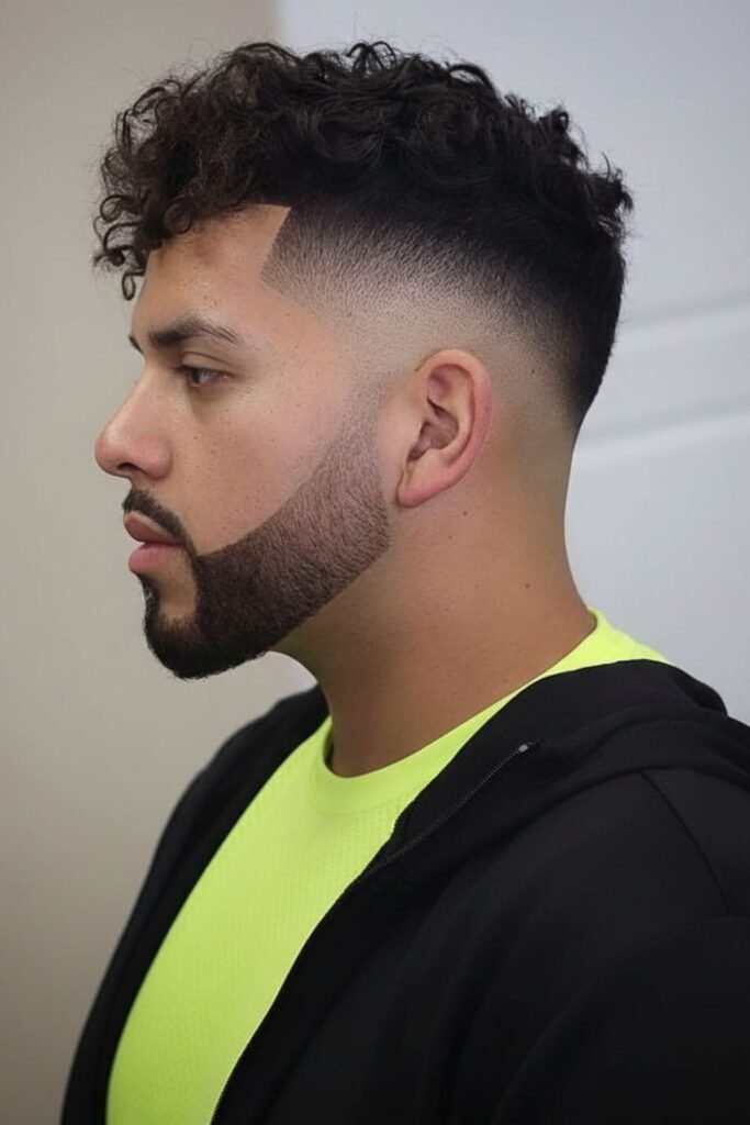 Mid Fade With A Beard
