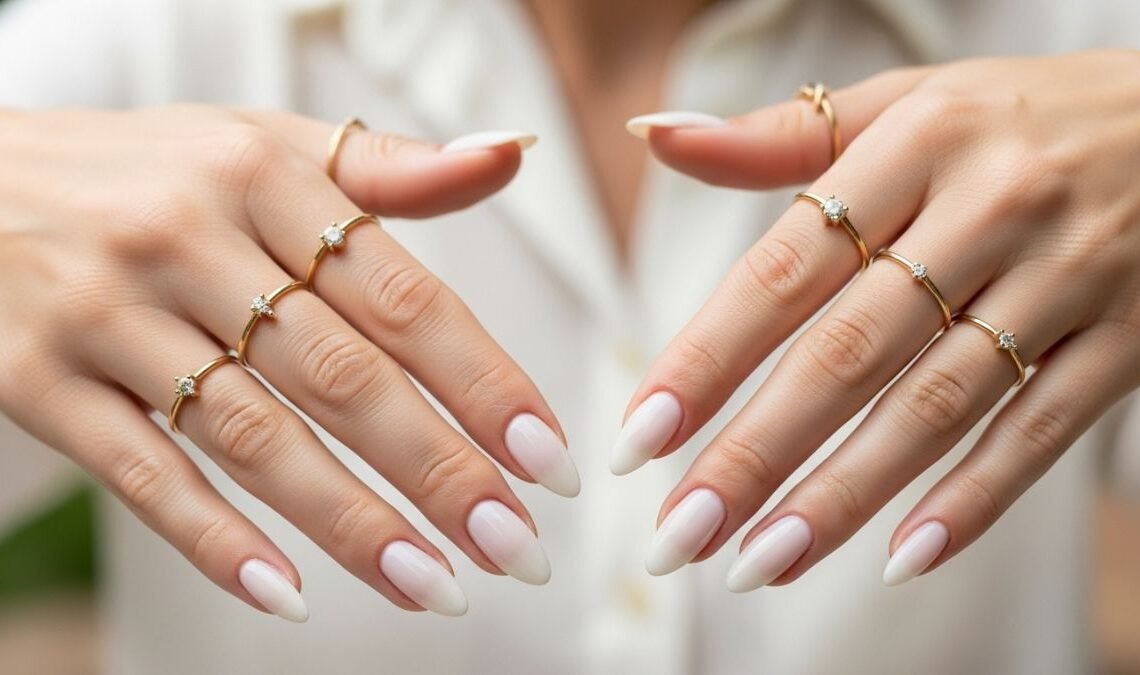 Milky White Nails