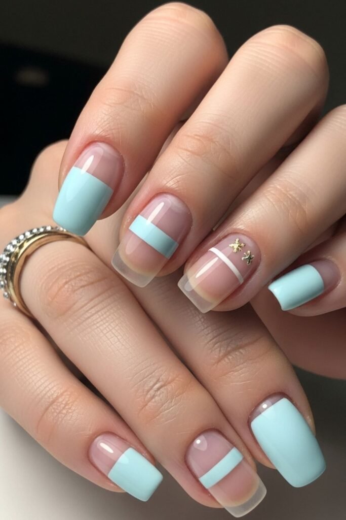 Negative Space Christmas Nails