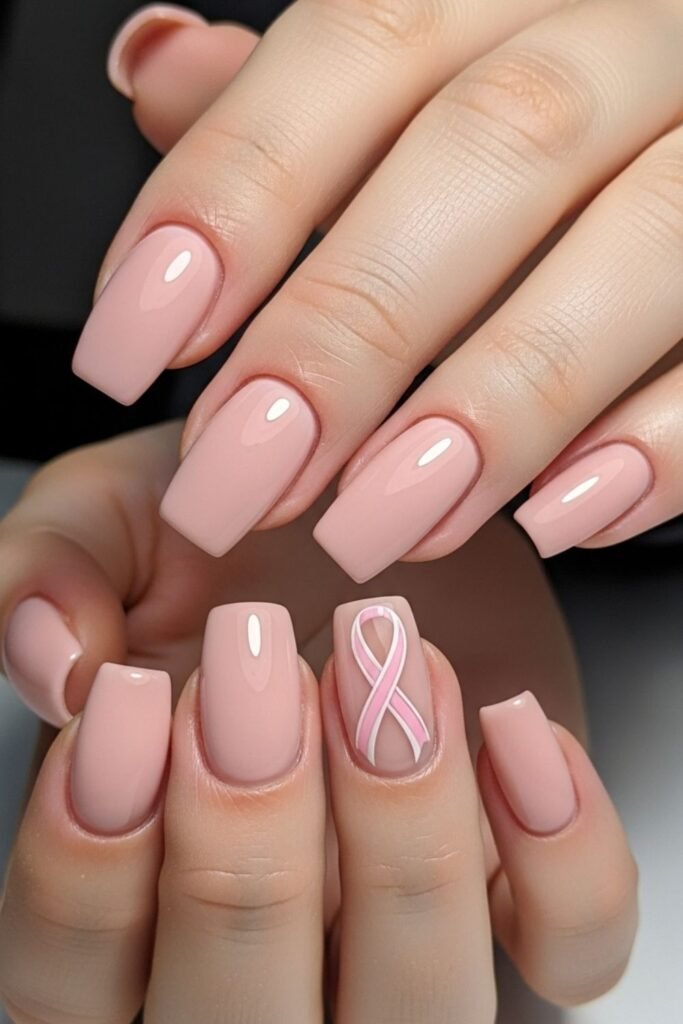 Pink Nude Base With Ribbon Accent