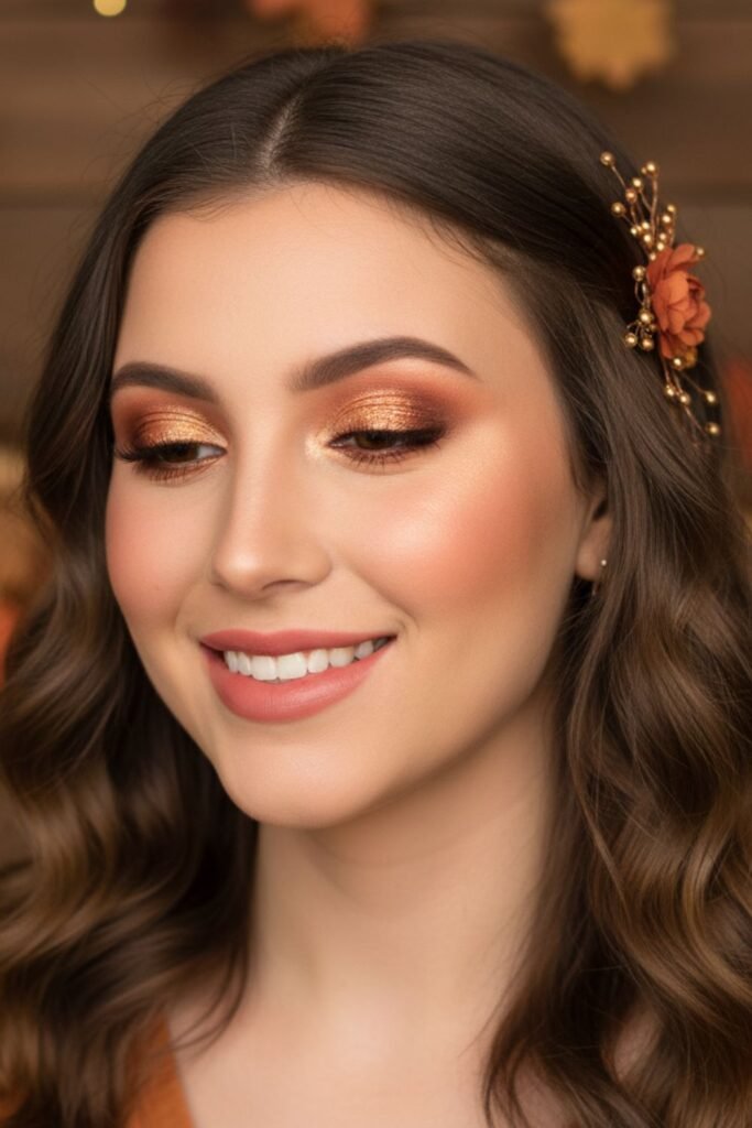 Pumpkin Spice Shimmer Look